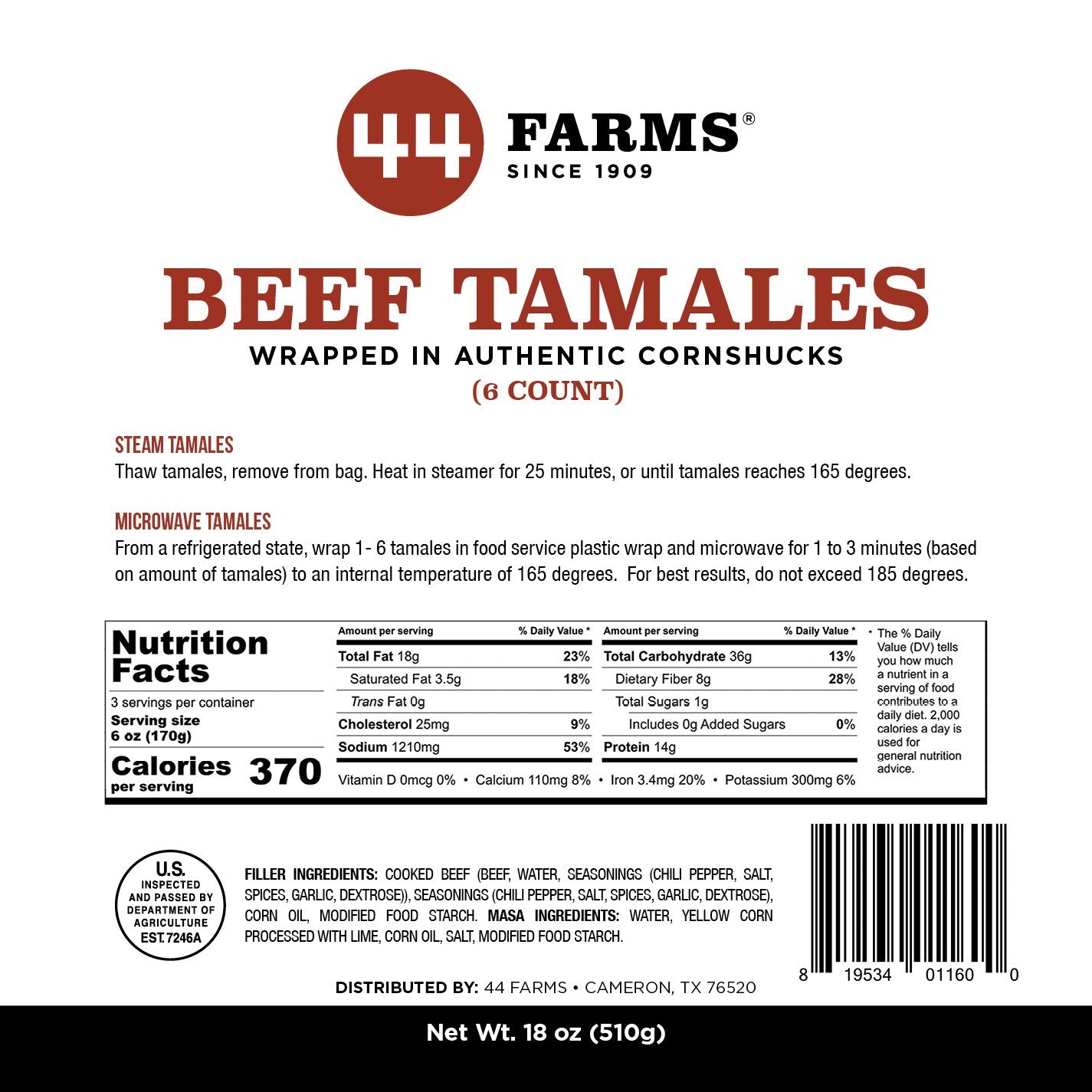 44 Farms Beef Tamales