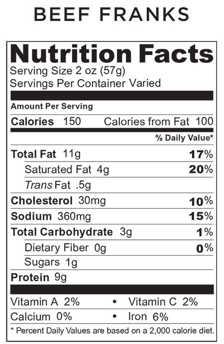 44 Farms USDA Choice Or Higher All Beef Angus Franks