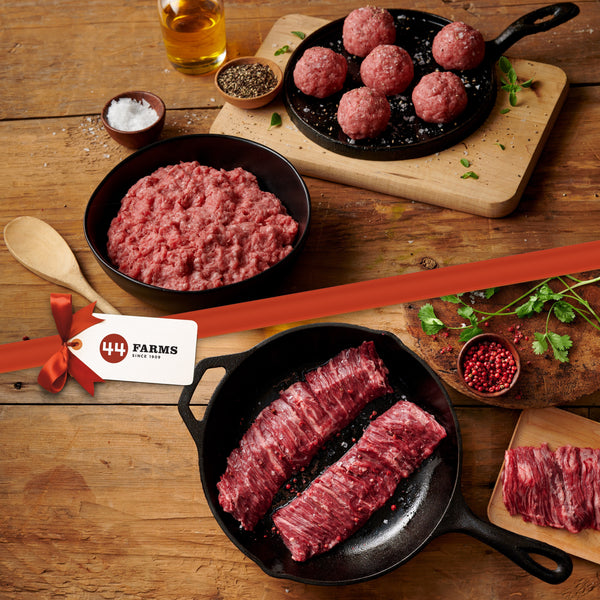 44 Farms Ground Beef and Skirt Steak Bundle